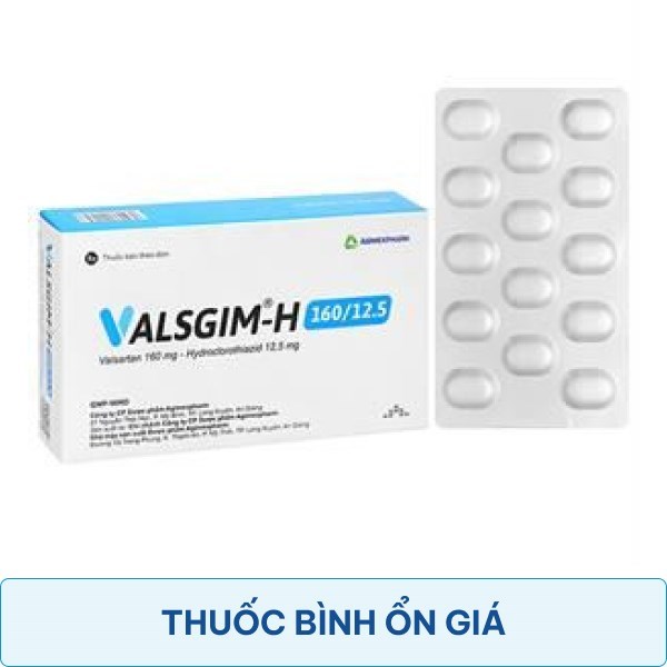 Valsgim - H 160 mg/12.5 mg điều trị bệnh tăng huyết áp