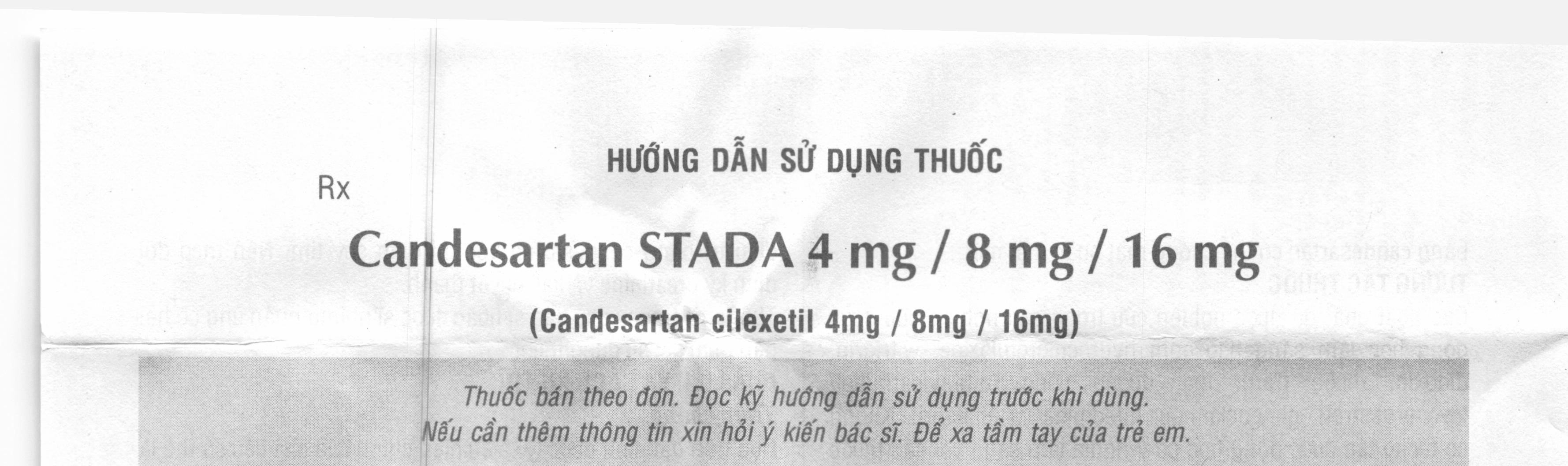 Candesartan Stada 8mg trị tăng huyết áp