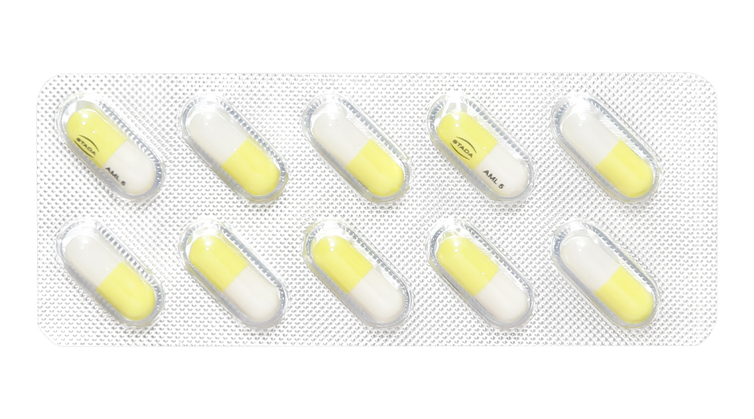 Amlodipine Stada 5mg trị cao huyết áp, đau thắt ngực