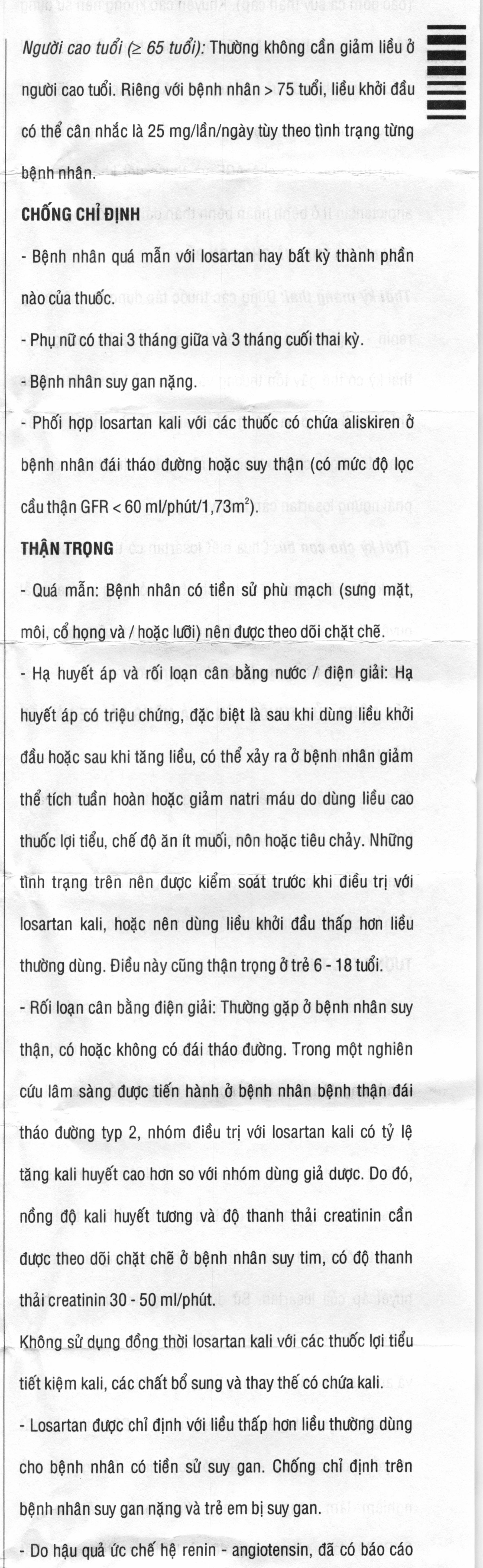 Pyzacar 25mg trị tăng huyết áp, suy tim mạn tính