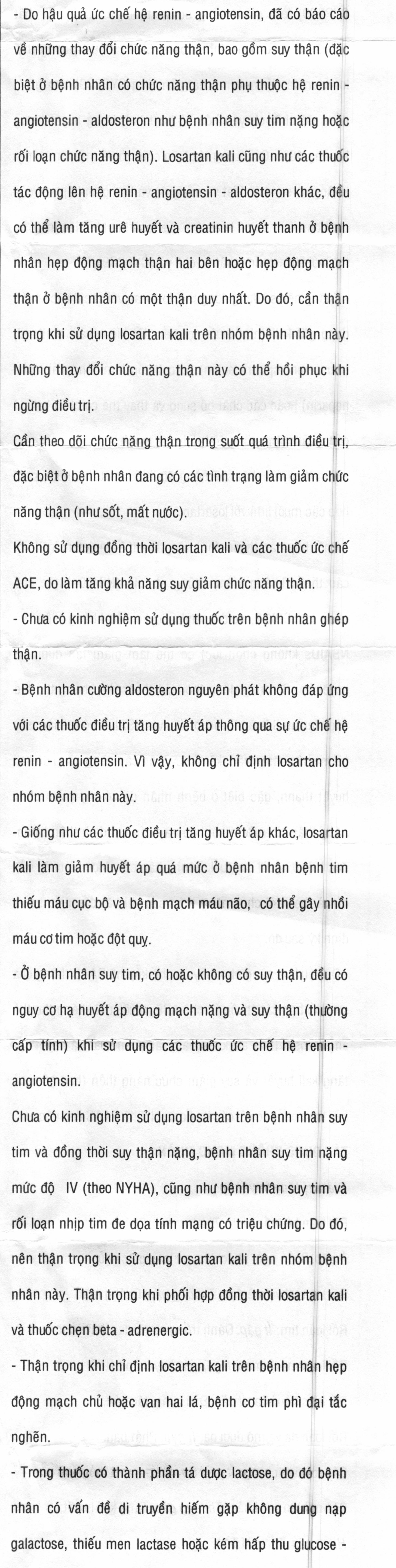 Pyzacar 25mg trị tăng huyết áp, suy tim mạn tính