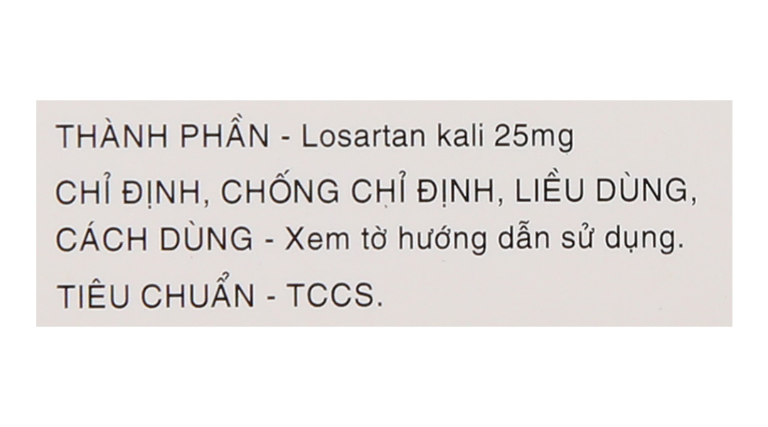 Pyzacar 25mg trị tăng huyết áp, suy tim mạn tính