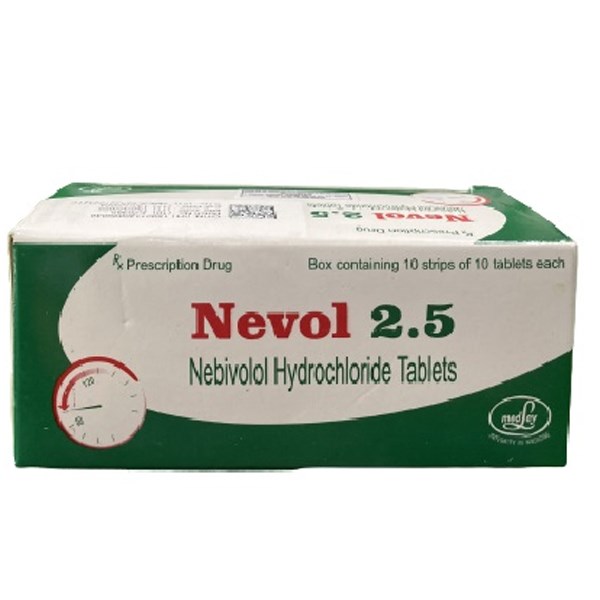Nevol 2.5 trị huyết áp vô căn (10 vỉ x 10 viên) - 09/2024 ...