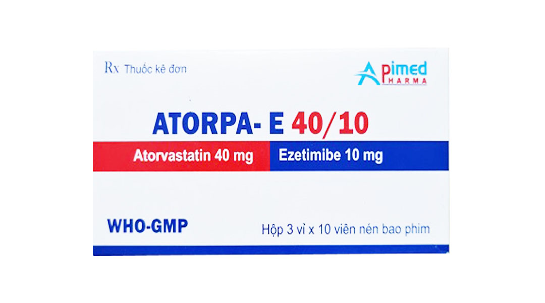 Atorpa-E 40/10 phòng ngừa bệnh tim mạch và trị tăng cholesterol máu (3 ...