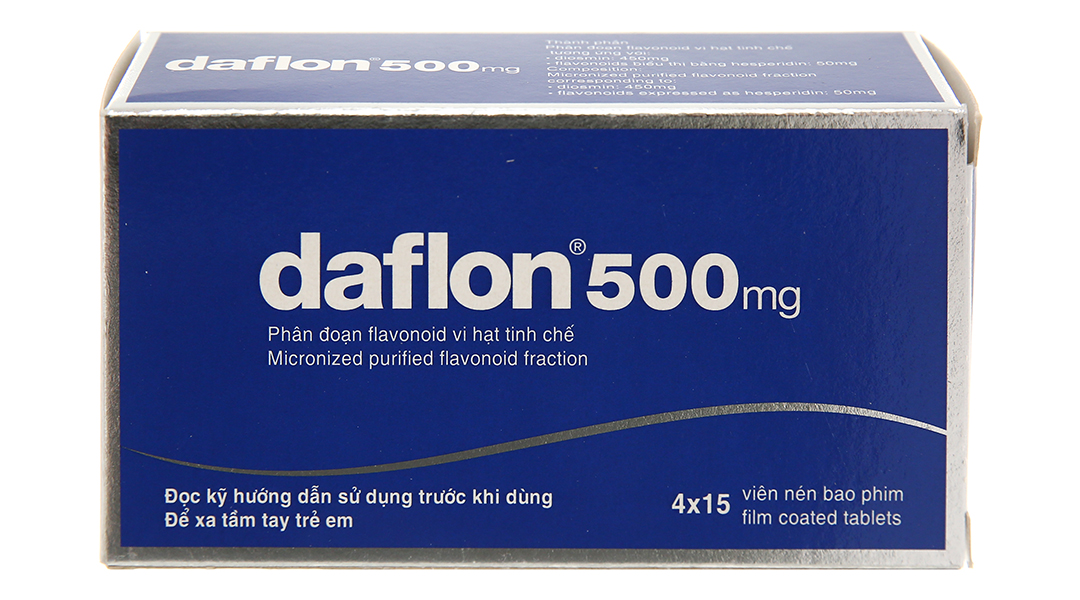 Daflon 500mg trị trĩ, suy giãn tĩnh mạch