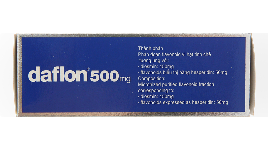 Thuốc trị trĩ, suy giãn tĩnh mạch Daflon 500mg 60 viên