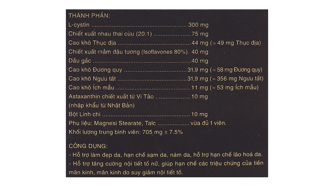 Sắc Ngọc Khang++ hạn chế lão hóa, giảm nám