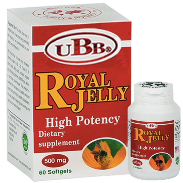 UBB Royal Jelly hạn chế lão hóa, nâng cao sức khỏe lọ 60 viên