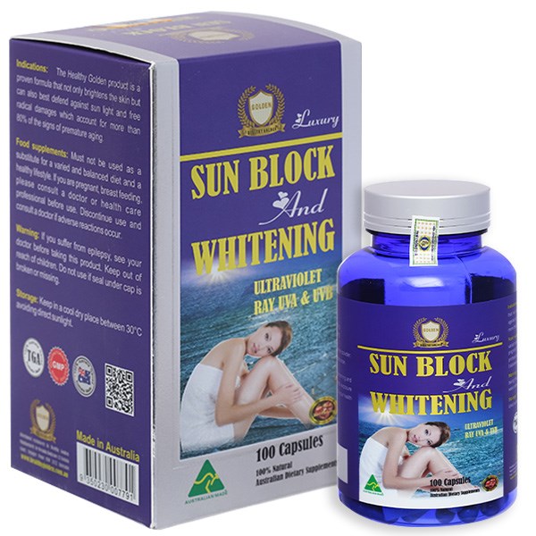 Healthy Golden Sunblock And Whitening Skin Hộp 100v