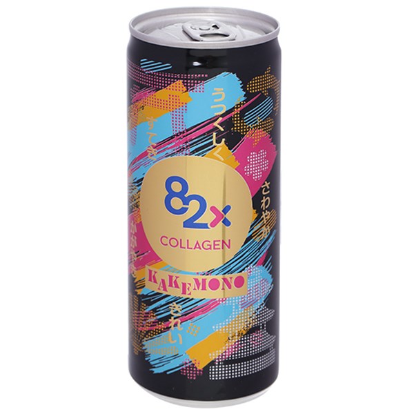 Nước uống 82X Collagen Kakemono giúp đẹp da, hạn chế lão hóa lon 
