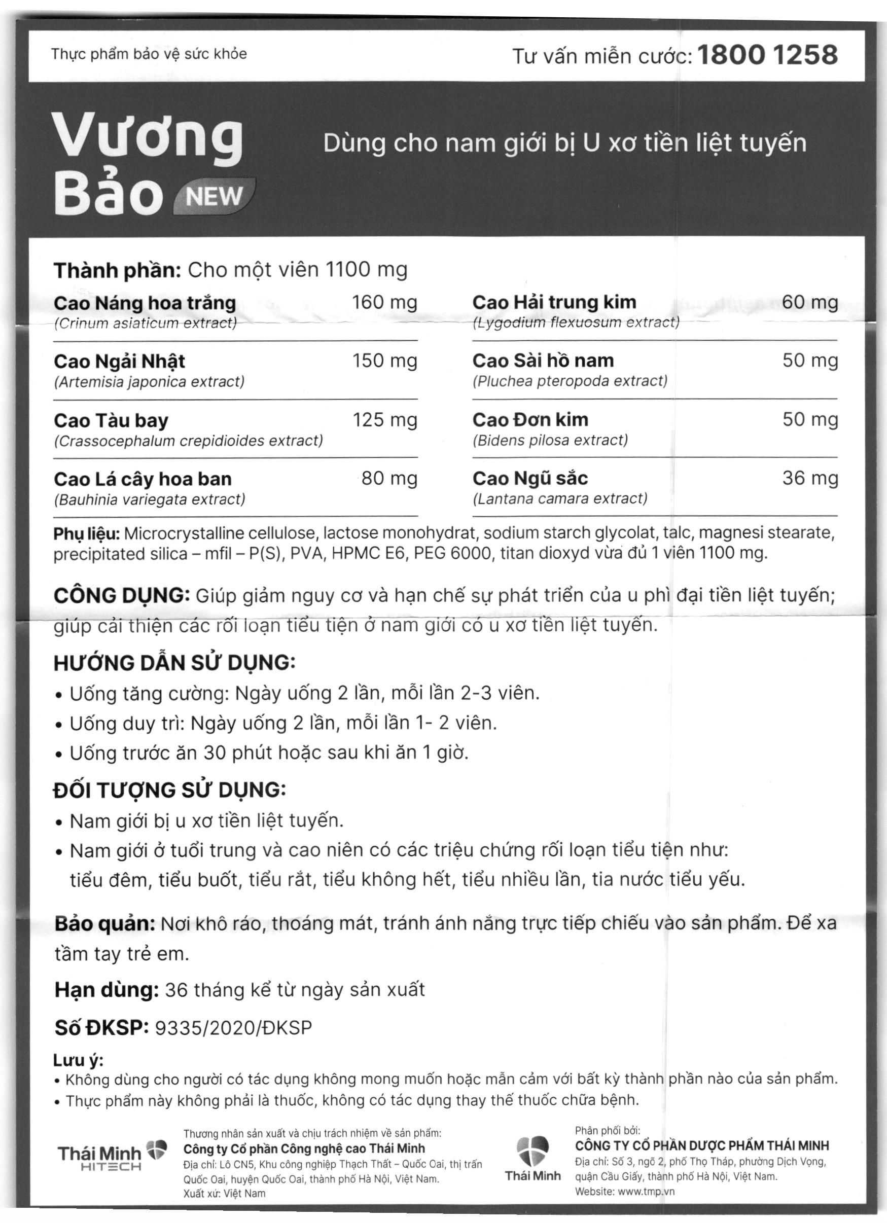 Thực phẩm bảo vệ sức khoẻ: Vương Bảo New - 12