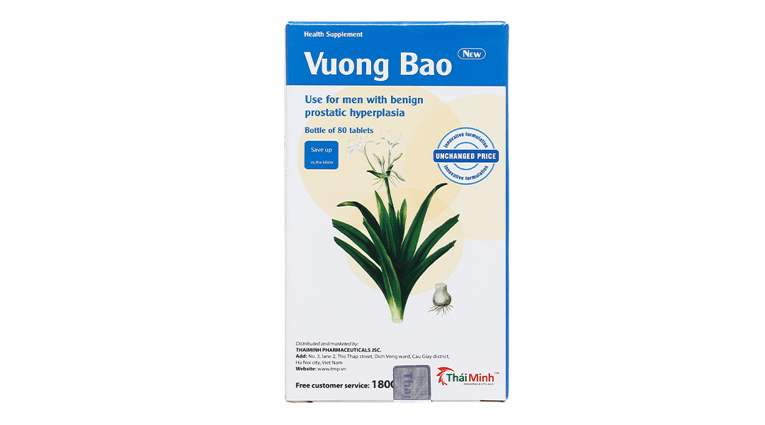Vương Bảo hỗ trợ giảm tuyến tiền liệt