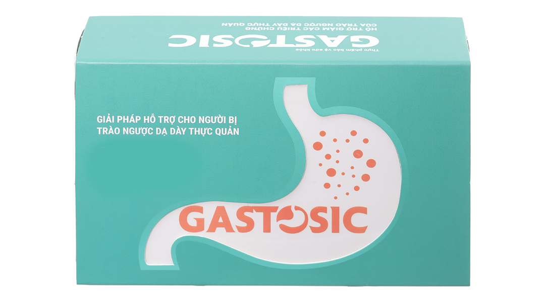 Gastosic hỗ trợ giảm trào ngược dạ dày hộp 3 vỉ x 10 viên