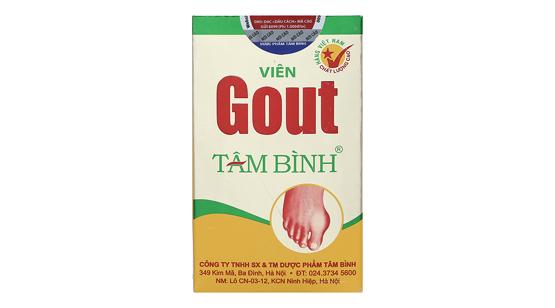 Viên Gout Tâm Bình hỗ trợ giảm triệu chứng đau do gout