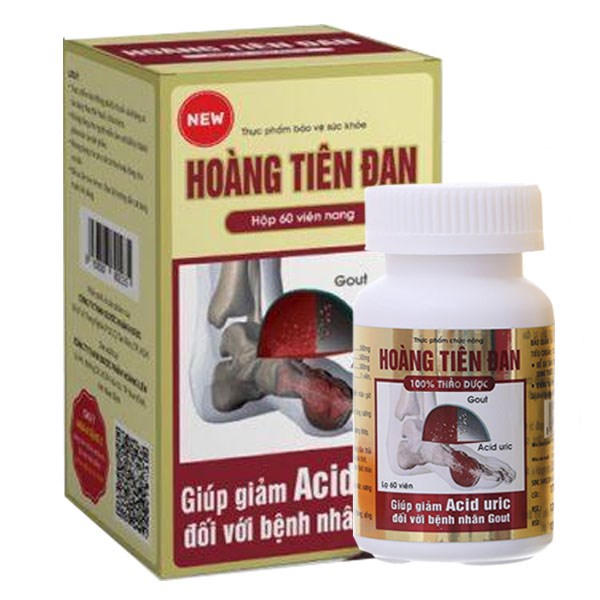 Hoàng Tiên Đan hỗ trợ giảm gout, giảm mỡ máu chai 60 viên