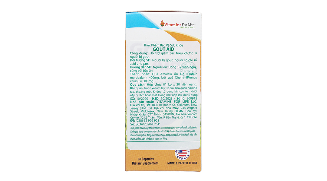 Gout Aid giảm acid uric trong máu, hỗ trợ phòng bệnh gout