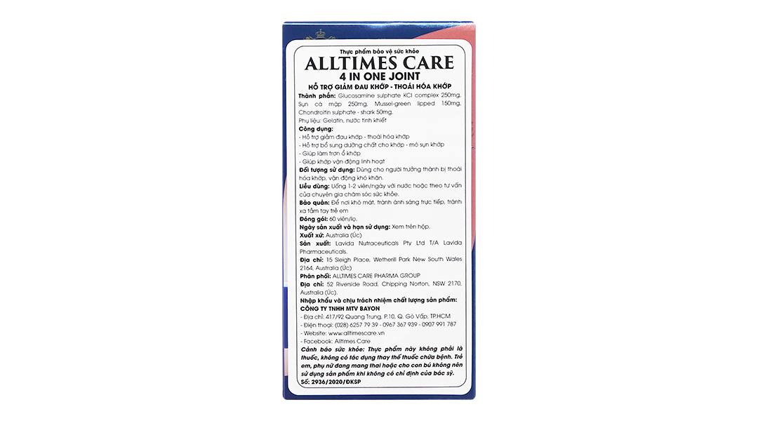 Alltimes Care 4 in one joint giảm đau khớp, thoái hóa khớp