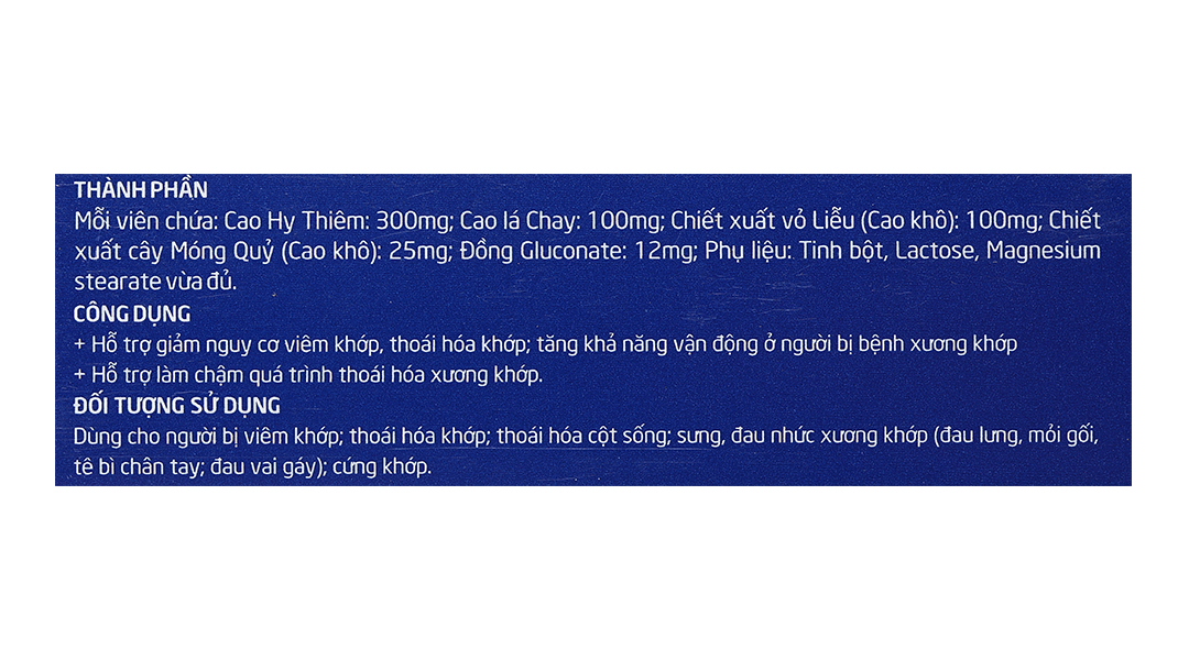 Viên xương khớp Bách Niên Kiện giảm nguy cơ viêm khớp, thoái hóa khớp lọ 80 viên - 13