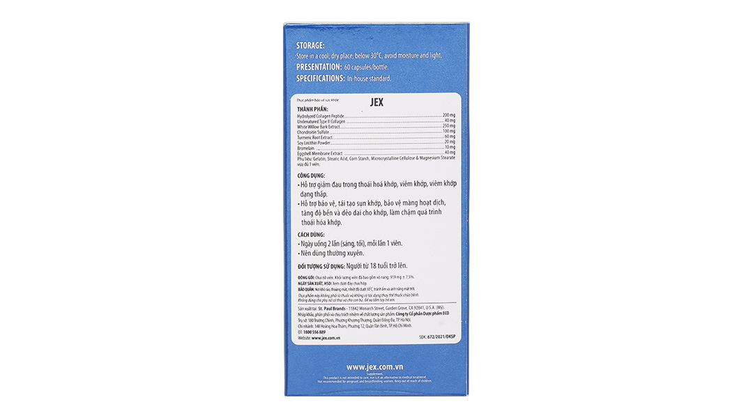 Thực phẩm bảo vệ sức khoẻ: JEX - 8