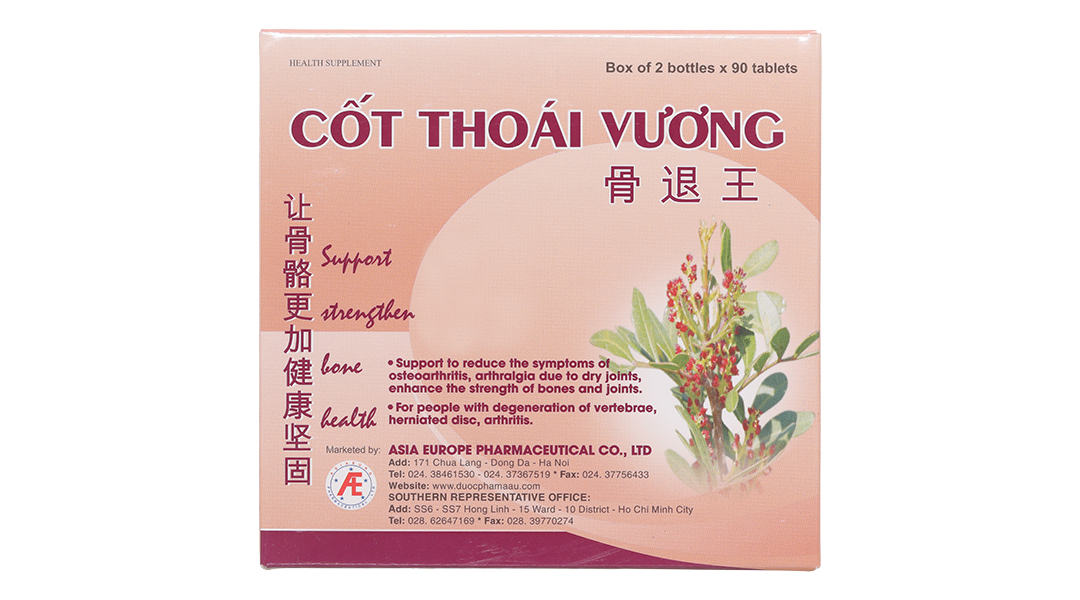 Cốt Thoái Vương hỗ trợ làm giảm các triệu chứng do viêm thoái hóa khớp, đau nhức khớp hộp 30 viên - 11