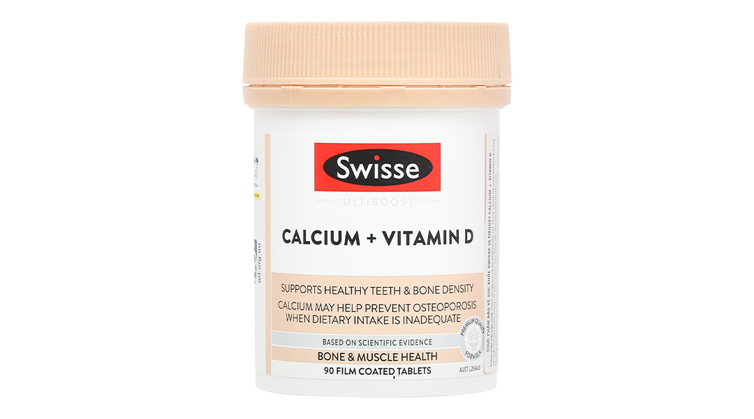 Swisse Ultiboost Calcium + Vitamin D giúp xương chắc khỏe