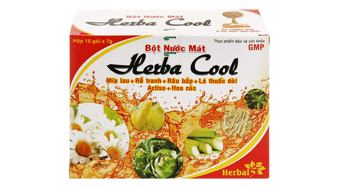Bột nước mát Herba Cool hỗ trợ mát gan, lợi tiểu