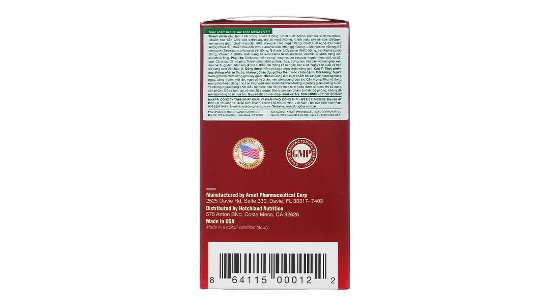 Hotchland Mega Liver giúp giải độc, tăng cường chức năng gan