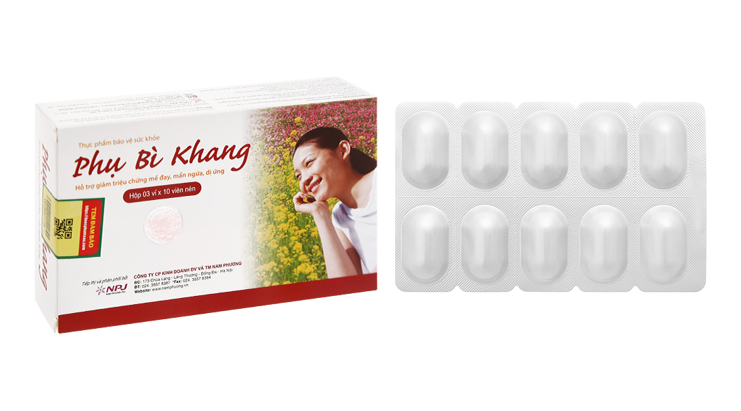 Phụ Bì Khang hỗ trợ giảm mề đay, mẩn ngứa hộp 30 viên 03/2023 - Nhathuocankhang.com Phụ Bì Khang Hỗ Trợ Giảm Mề Đay, Mẩn Ngứa Hộp 30 Viên 03/2023 - Nhathuocankhang.Com