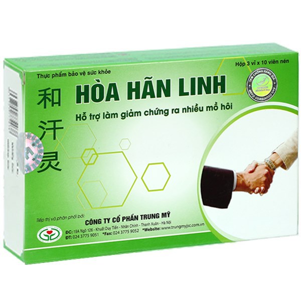 Hoà Hãn Linh hỗ trợ làm giảm chứng ra mồ hôi hộp 30 viên