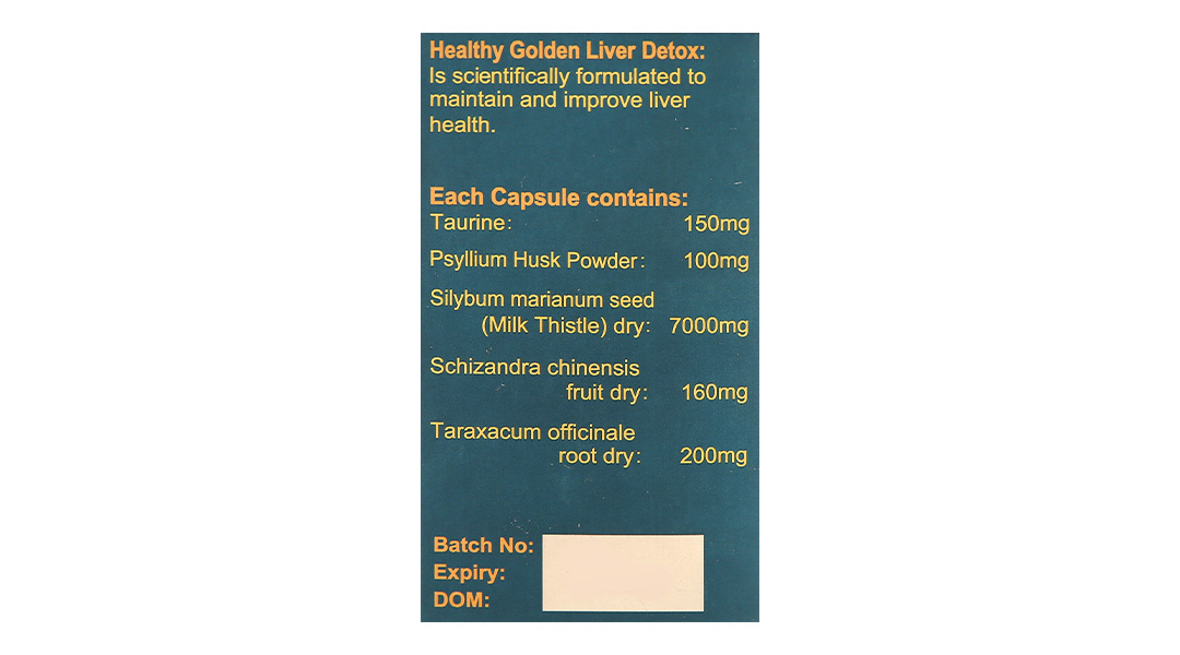 Healthy Golden Liver Detox hỗ trợ bổ gan, tăng cường chức năng gan