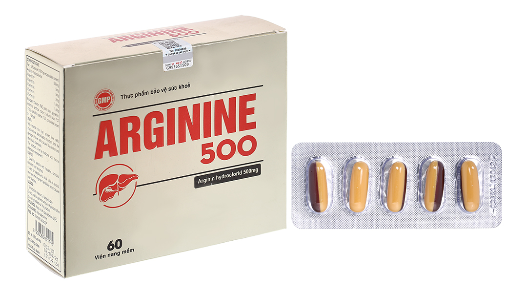 Arginine 500 hỗ trợ giải độc gan, bổ gan