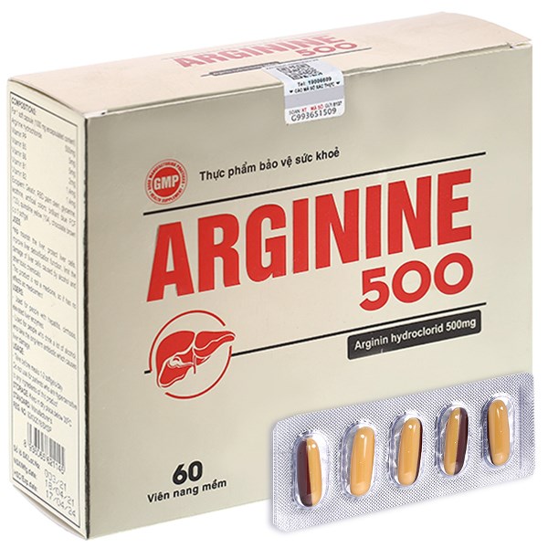 Arginine 500 hỗ trợ giải độc gan, bổ gan