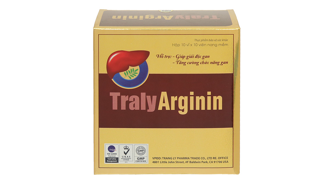 TralyArginin hỗ trợ giải độc gan, tăng cường chức năng gan