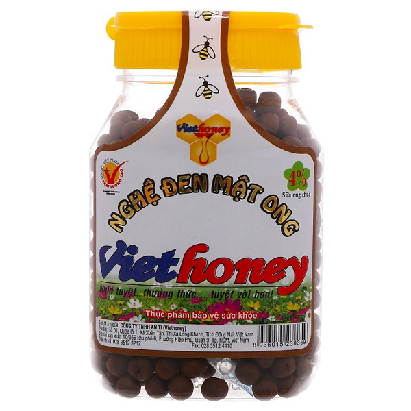 Nghệ đen mật ong Viethoney giúp bổ huyết, trợ tiêu hóa lọ 160g