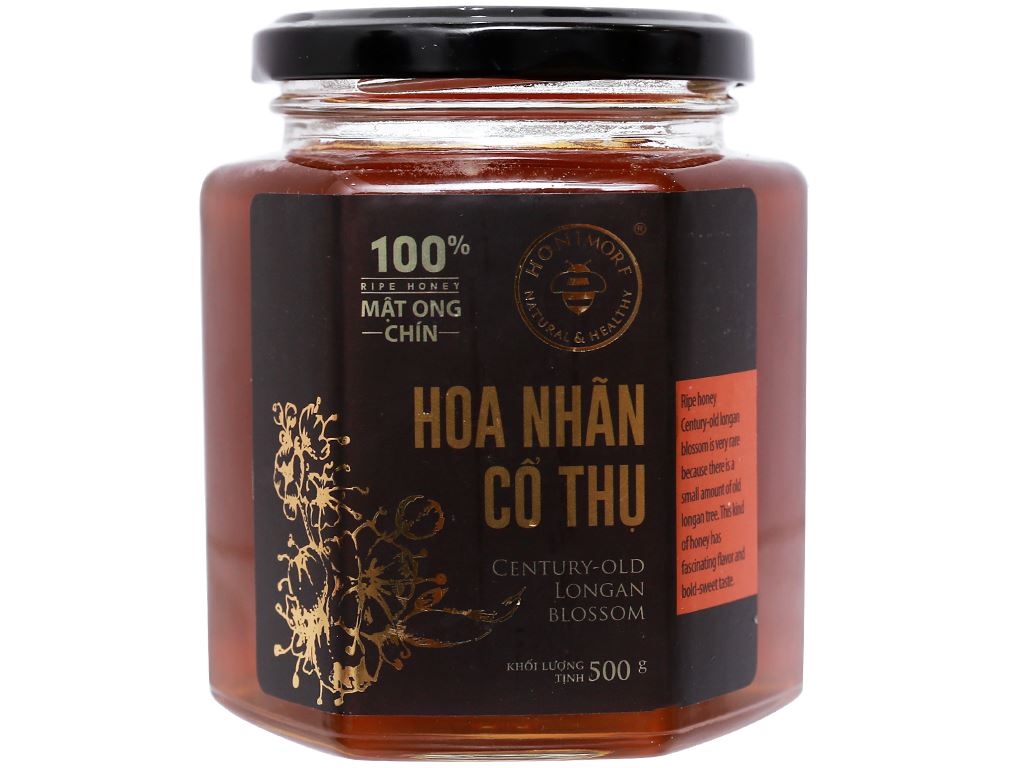 Mật ong chín hoa nhãn cổ thụ Honimore hũ 500g 1