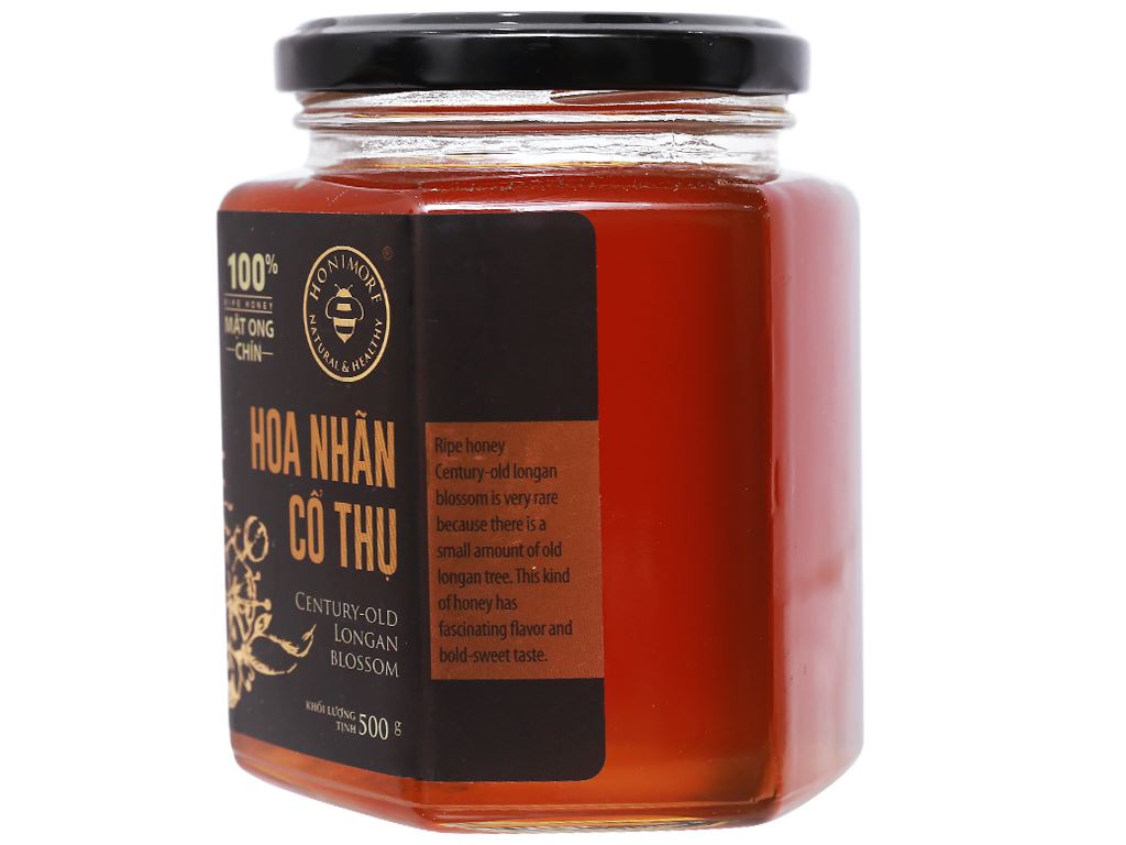 Mật ong chín hoa nhãn cổ thụ Honimore hũ 500g 3
