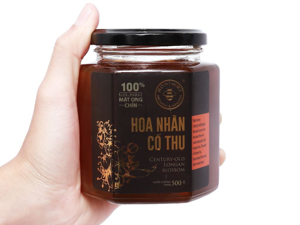 Mật ong chín hoa nhãn cổ thụ Honimore hũ 500g 5