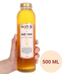 Mật ong hoa cao nguyên Honybi chai 500ml