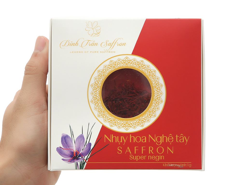 Nhụy hoa nghệ tây Dĩnh Trần Saffron Super Negin hộp 1g 3
