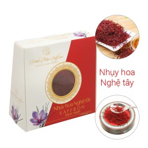 Nhụy hoa nghệ tây Dĩnh Trần Saffron Super Negin hộp 1g