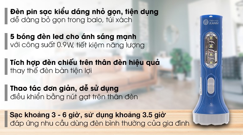 Đèn pin sạc đa năng DMX DS001