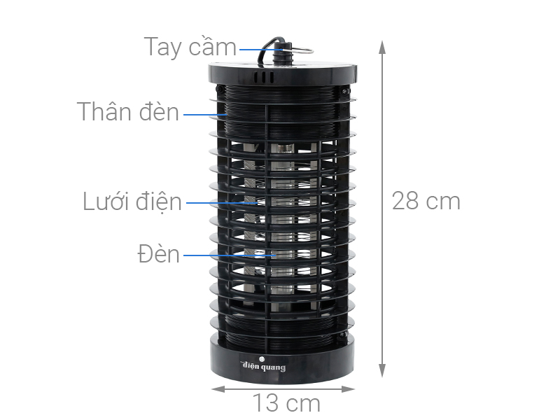 Thông số kỹ thuật Đèn bắt muỗi Điện Quang ĐQ EML02 BL