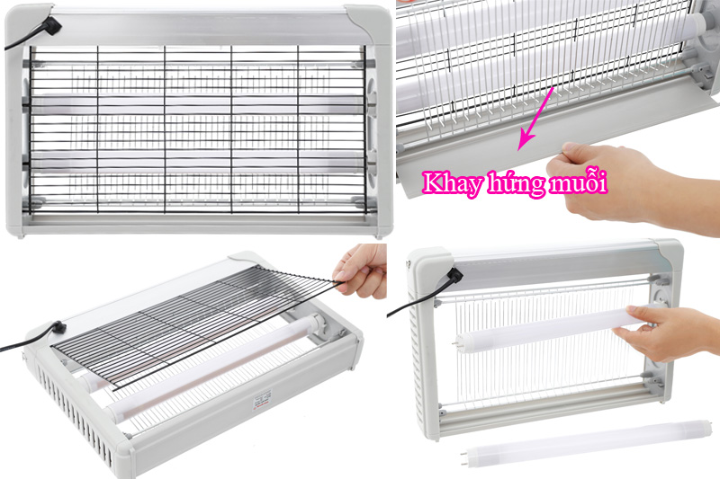 Có thể tháo lắp vệ sinh - Đèn bắt muỗi ĐQ EML06L