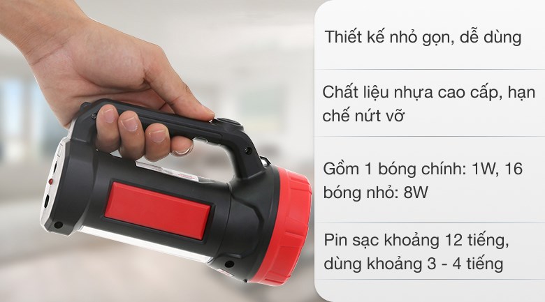 Đèn pin sạc đa năng Sunhouse SHE - 8100