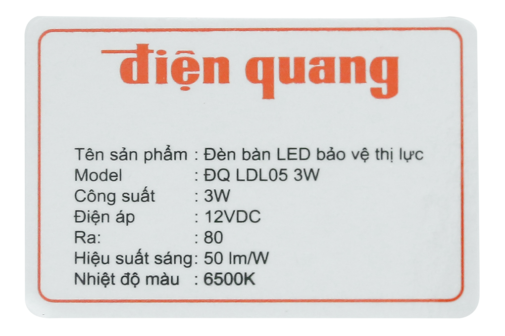 Siêu thị đèn bàn học Điện Quang LDL05 3W