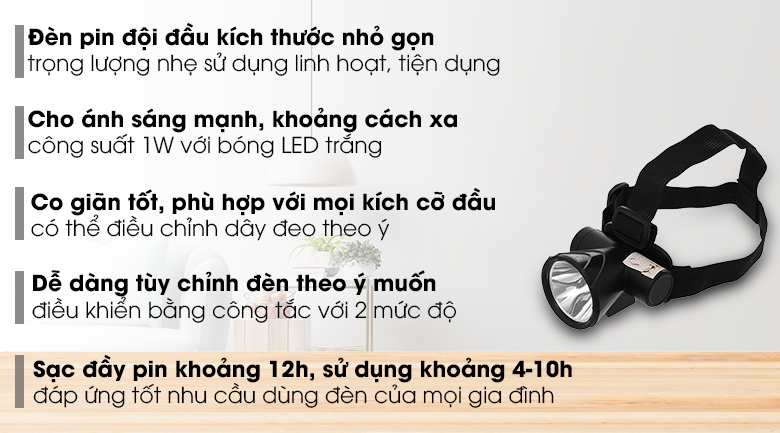 Đèn pin đội đầu YAGE YG-U107