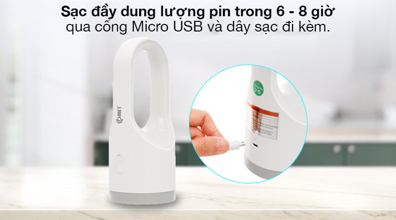 Đèn pin sạc LED Comet CRT455