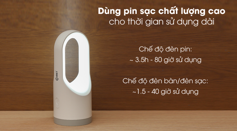 Đèn pin sạc Led COMET CRT455 - giá tốt, bền bỉ
