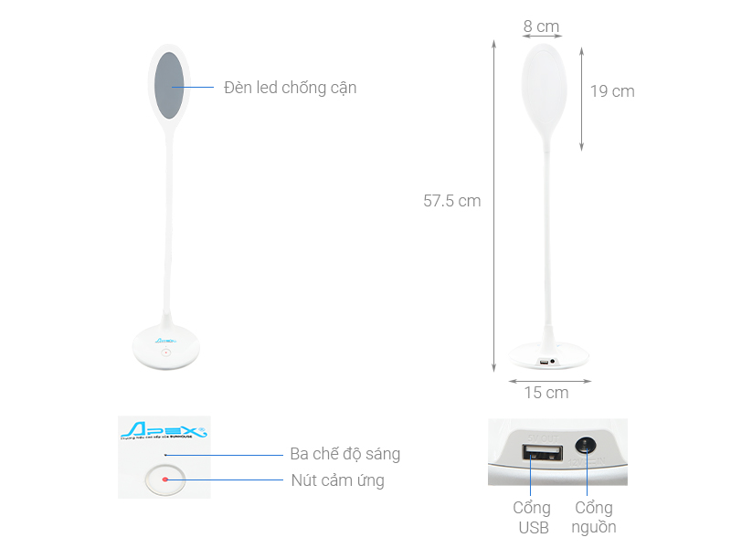 Đèn bàn Apex APE-01LED