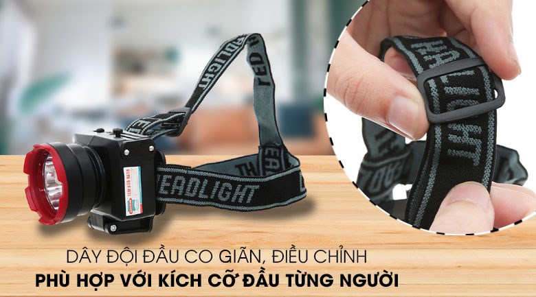 Đèn pin sạc đội đầu Sunhouse SHE-5012